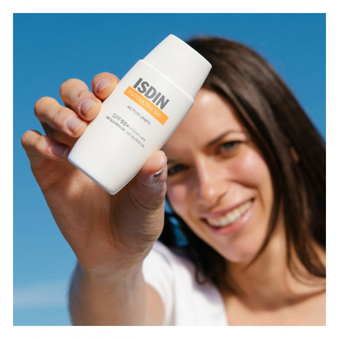 Isdin FotoUltra 100 Active Unify Fluido Sem Cor FPS 99 50ml - Imagem 4
