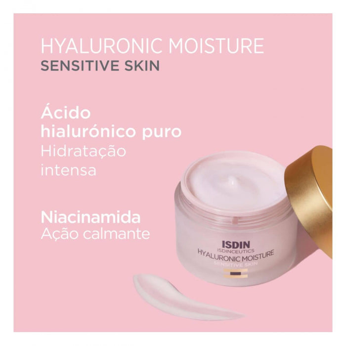 ISDIN Isdinceutics Hyaluronic Moisture Creme Sensitive Recarga 50g - Imagem 3