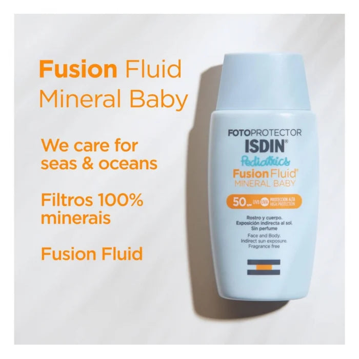 Isdin Fotoprotector Fusion Fluid Mineral Baby Pediatrics FPS 50 Fluido Solar 50ml - Imagem 2