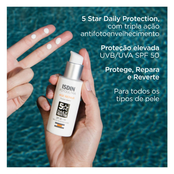 Isdin FotoUltra Age Repair Fusion Water Fluido FPS 50 50ml - Imagem 3